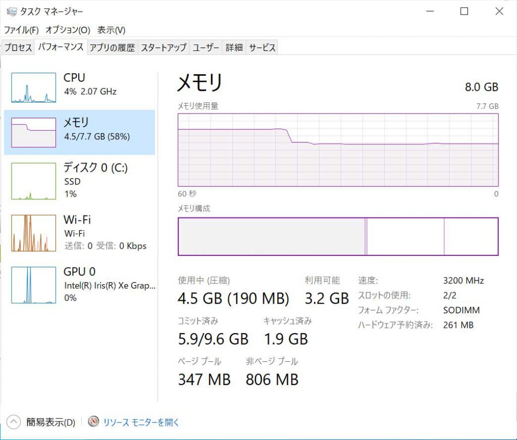ノートパソコンのメモリ8GBはどこまで使えるか | NotebookPC.jp